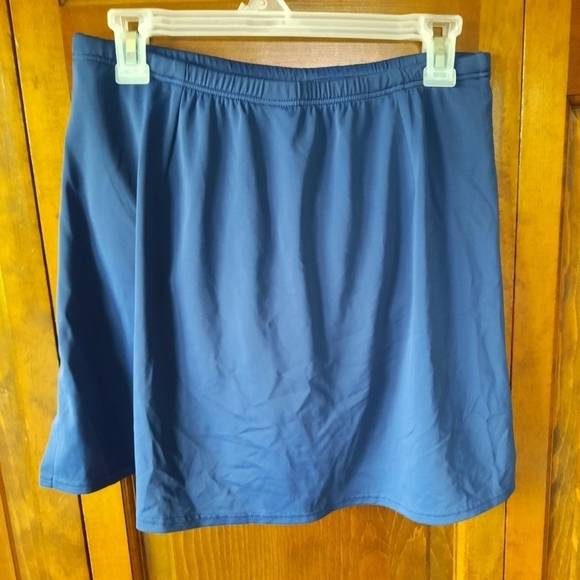 Lands' End Tummy Control Swim Skirt Swim Bottoms navy blue #346779 size 10 - Picture 5 of 7